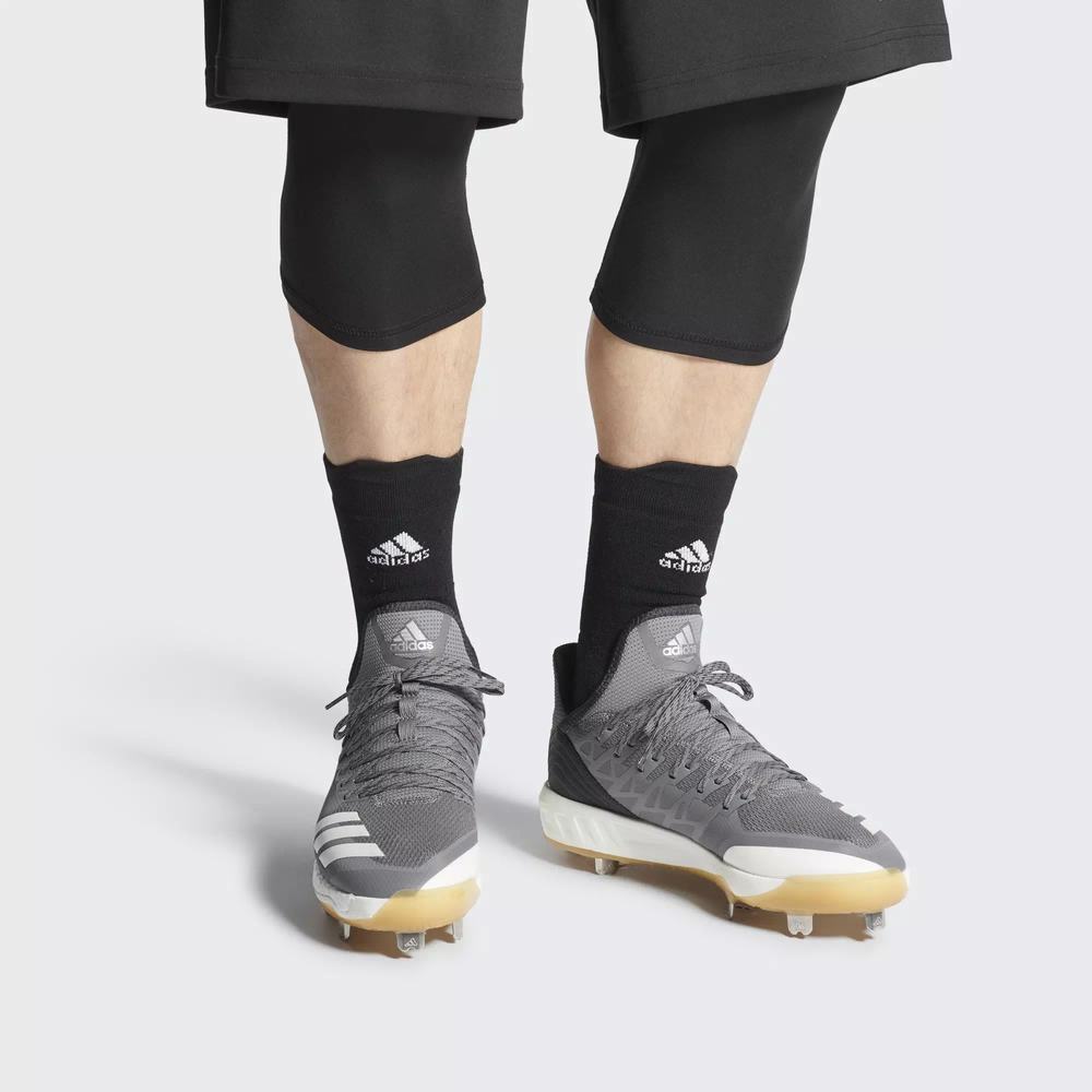 Adidas Boost Icon 4 Spikes De Beisbol Grises Para Hombre (MX-95032)